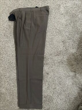 Perry Ellis Men's Olive-Tone Dress Slacks